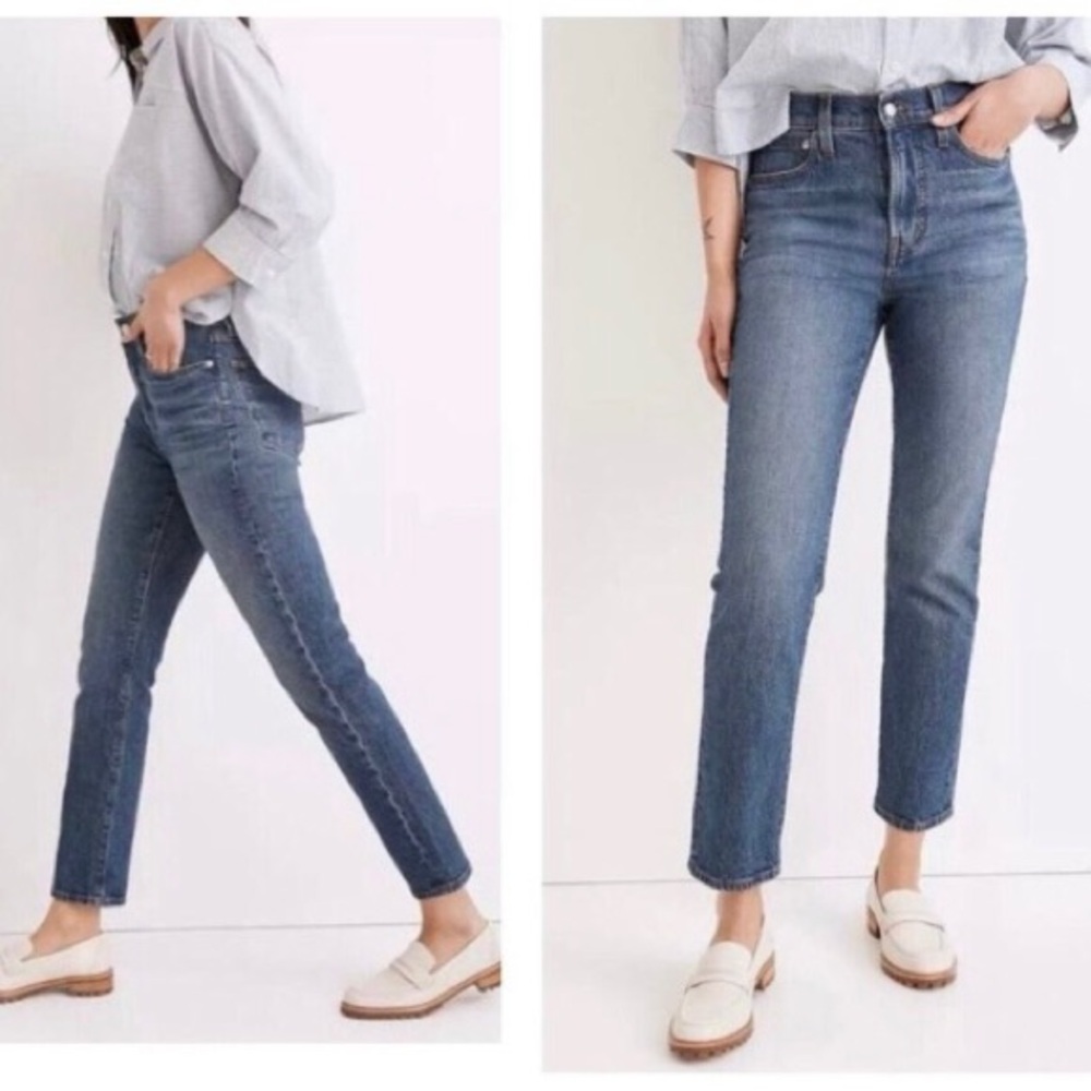 Madewell The Perfect Vintage Jean Straight High Rise M6298 Medium Wash Size 29